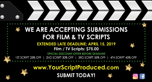 Your Script produced  april 15 deadline